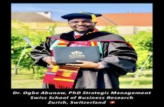 Cameroonian bags PhD in Swiss School of Business Research in Zurich