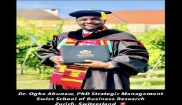 Cameroonian bags PhD in Swiss School of Business Research in Zurich