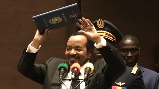 Biya takes command Yaoundé: World’s oldest president sworn in for eighth term