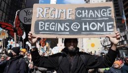 ‘Regime change begins at home’: No Kings, No War protests held across US