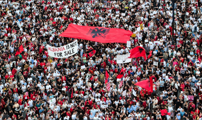 Albania protest Albanian protests enter 17th day over Trump-linked luxury resort project