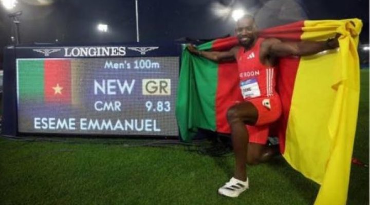 Commonwealth Games: Emmanuel Eseme wins 100m gold in record 9.83 seconds